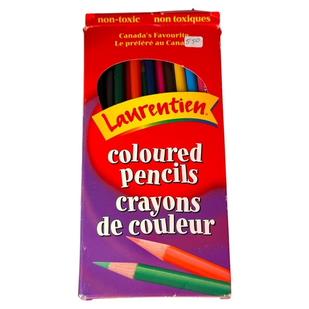 Laurentien Colored‎ Pencils Crayons De Couleur Vintage Collectible Boxed